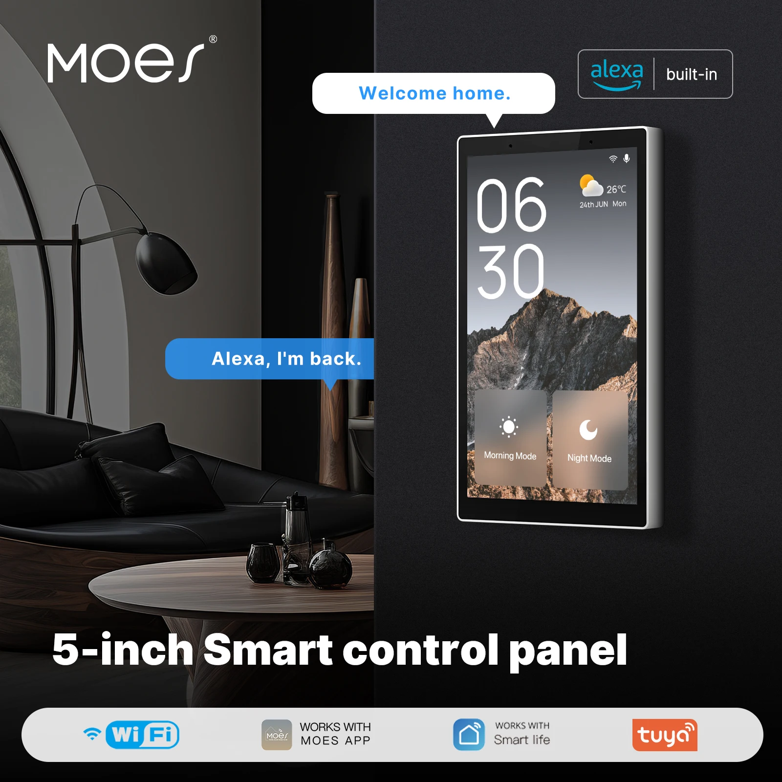Matter Hub Thread - MOES Tuya Wifi pantalla táctil inteligente